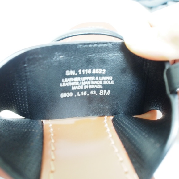 Tory Burch Lowell 2 Perforated Sandals Black S 8 - Picture 9 of 10